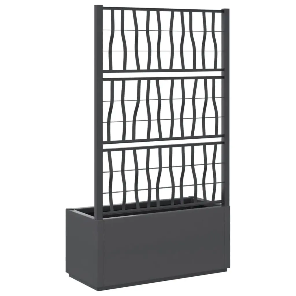 Garden Planter 80x36x140cm Integrated Trellis for Climbing Plants Outdoor Patio