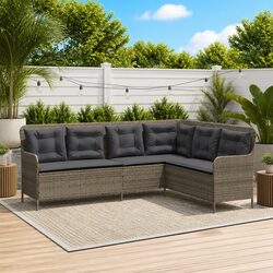 Transform Your Patio with a Grey L-Shaped Garden Sofa