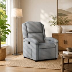 Grey Fabric Recliner Chair for a Cozy Living Space