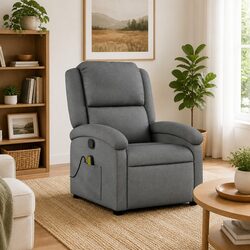 Elevate Your Space with a Comfortable Grey Massage Recliner