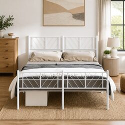 Elevate Your Bedroom with a 150x200 cm Metal Bed Frame