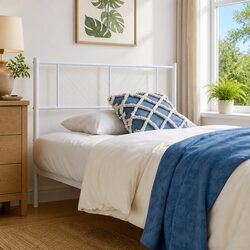 Elegant White Metal Headboard for Your Bedroom 107 cm