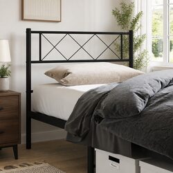 Elevate Your Bedroom with This Black Metal Headboard