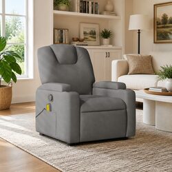 Elevate Your Relaxation Space with This Grey Recliner