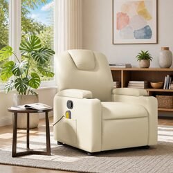 Enhance Your Living Space with a Cream Massage Recliner Chair