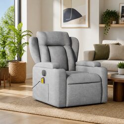 Grey Fabric Massage Recliner Chair Enhancing Your Space