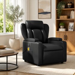 Enhance Your Space with a Black Faux Leather Massage Chair