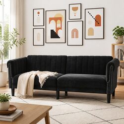 Enhance Your Living Room with a Black Velvet Sofa
