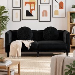 Elevate Your Living Space with a Black Velvet Sofa