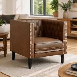 Transform Your Living Space with a Brown Chesterfield Armchair