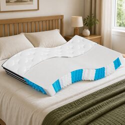 Pocket Spring Mattress Medium Firmness 137x190cm White Bedroom Sleeping Comfort