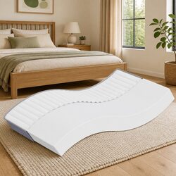 Foam Mattress Medium Soft 90x190 cm White Springless Double-Sided Flippable