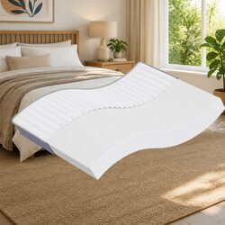 Foam Mattress Medium Soft 137x190 cm Double-Sided White Springless Sleeping Bed