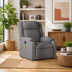 Relaxation Enhancer: Dark Grey Massage Recliner Chair