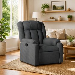 Enhance Your Living Space with This Dark Grey Recliner Chair