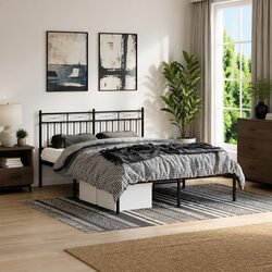 Stylish Metal Bed Frame 135x190 cm for Your Bedroom