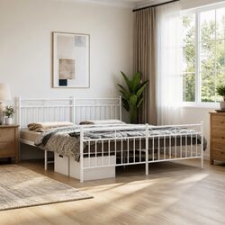 White Metal Bed Frame King Size Enhancing Your Bedroom