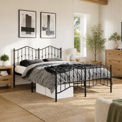 Elegant Black Metal Bed Frame for Your Bedroom