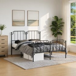 Elegant Black Metal Bed Frame Enhancing Your Bedroom