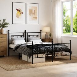 Stylish Metal Bed Frame 135x190 cm for Enhanced Spaces