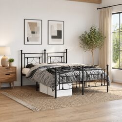 Elevate Your Bedroom with a Black Metal Bed Frame 150x200 cm