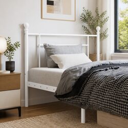 Upgrade Your Bedroom with a 90cm White Metal Headboard