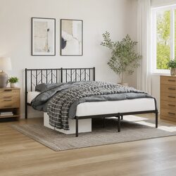 Elegant Metal Bed Frame with Storage for Stylish Bedrooms