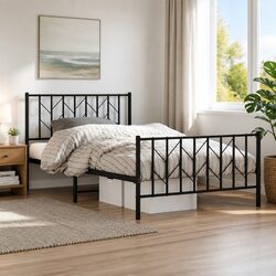 Elegant Black Metal Bed Frame for Your Bedroom