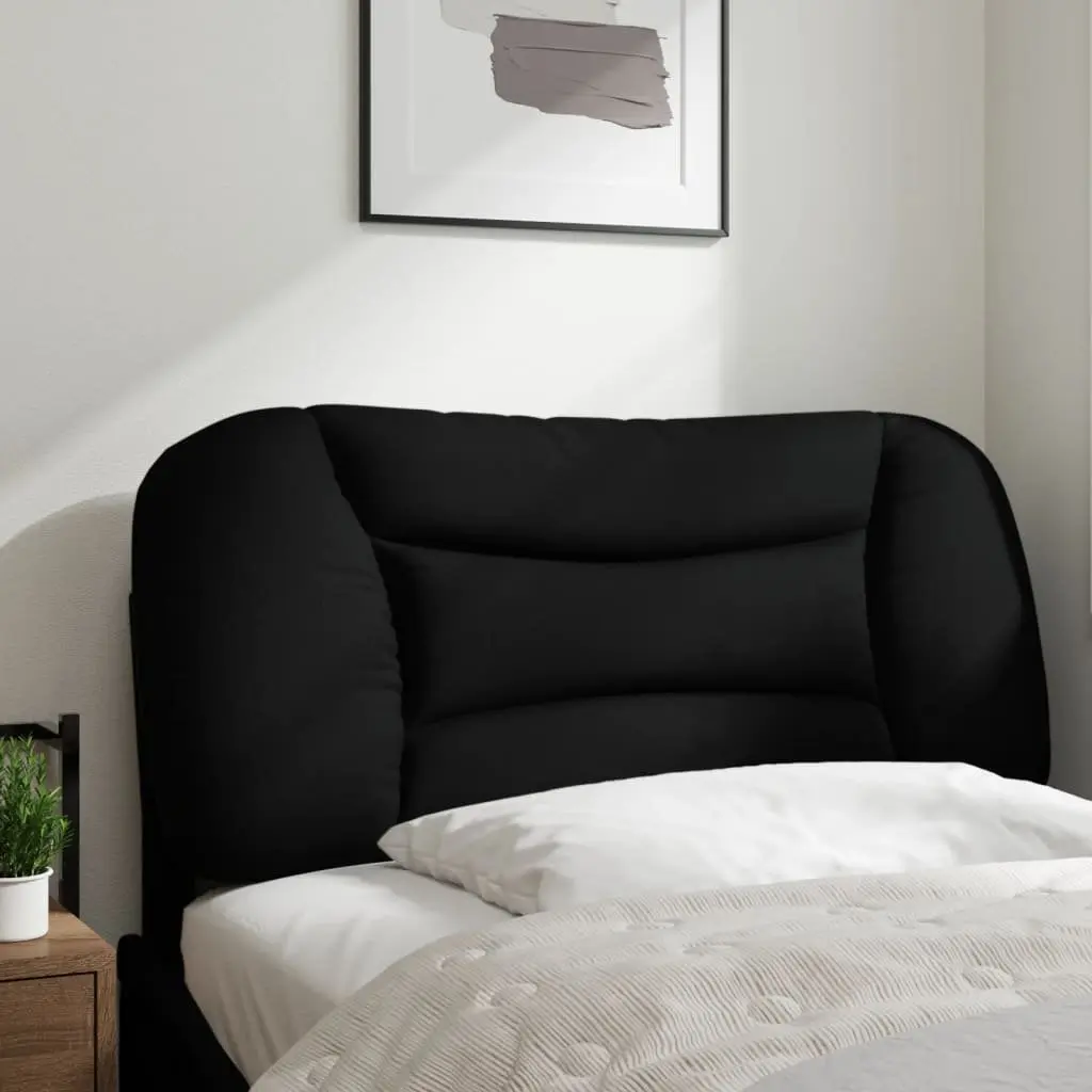 Headboard Cushion 90 cm Black Fabric Wall Mounted Bed Pillow Back Support