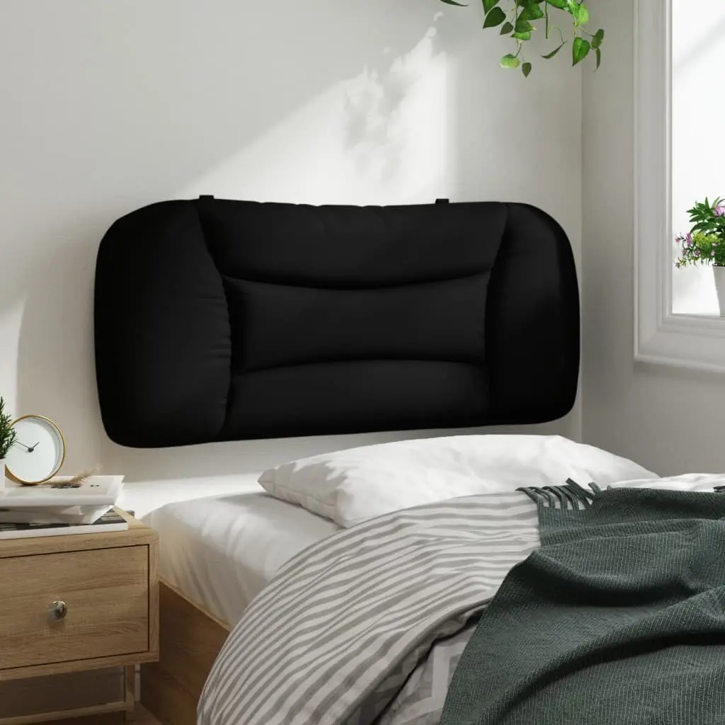 Headboard Cushion 90 cm Black Fabric Wall Mounted Bed Pillow Back Support