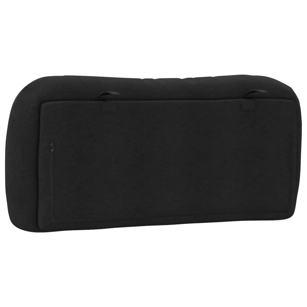 Headboard Cushion 90 cm Black Fabric Wall Mounted Bed Pillow Back Support