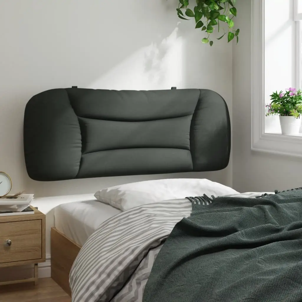 Headboard Cushion King Single Bed 107cm Upholstered Wall Mount Grey Fabric