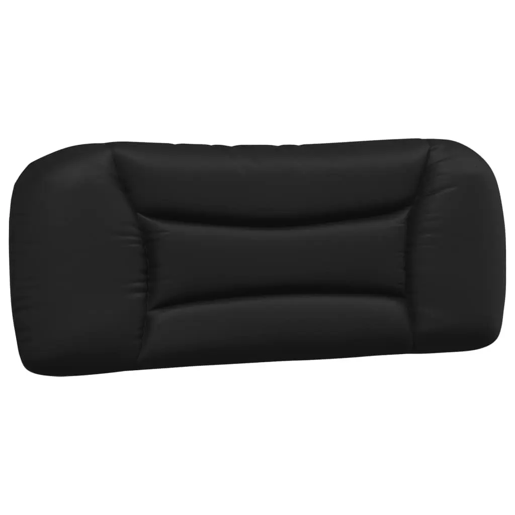 Headboard Cushion 107cm Black Faux Leather Wall Mounted Pillow