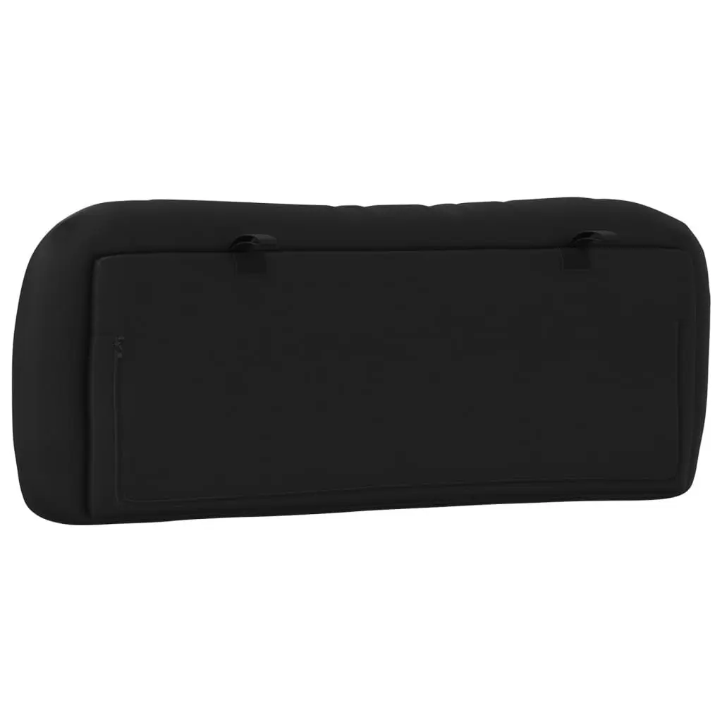 Headboard Cushion 107cm Black Faux Leather Wall Mounted Pillow