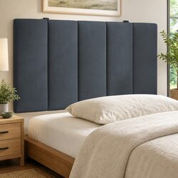 Enhance Your Space with 90cm Grey Velvet Headboard Pillow