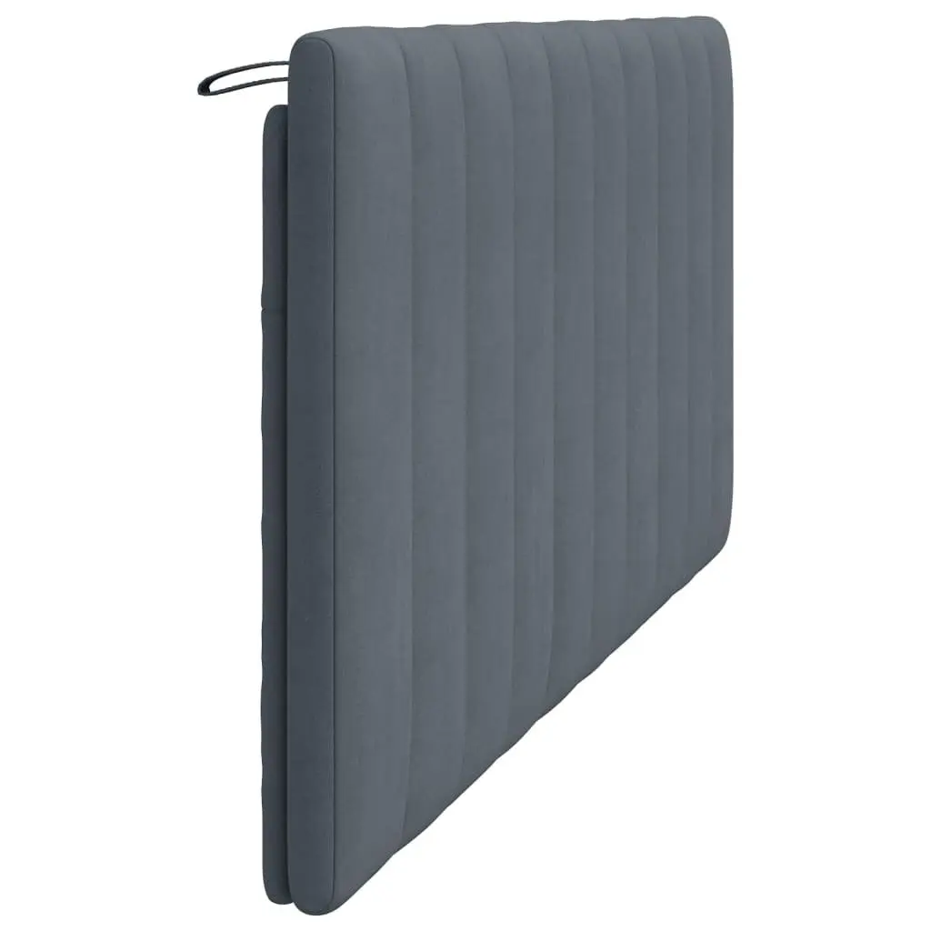 Headboard Cushion 180cm Dark Grey Velvet Wall Mounted Bed Pillow Support