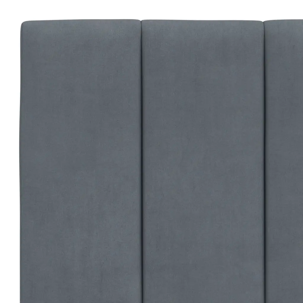Headboard Cushion 180cm Dark Grey Velvet Wall Mounted Bed Pillow Support