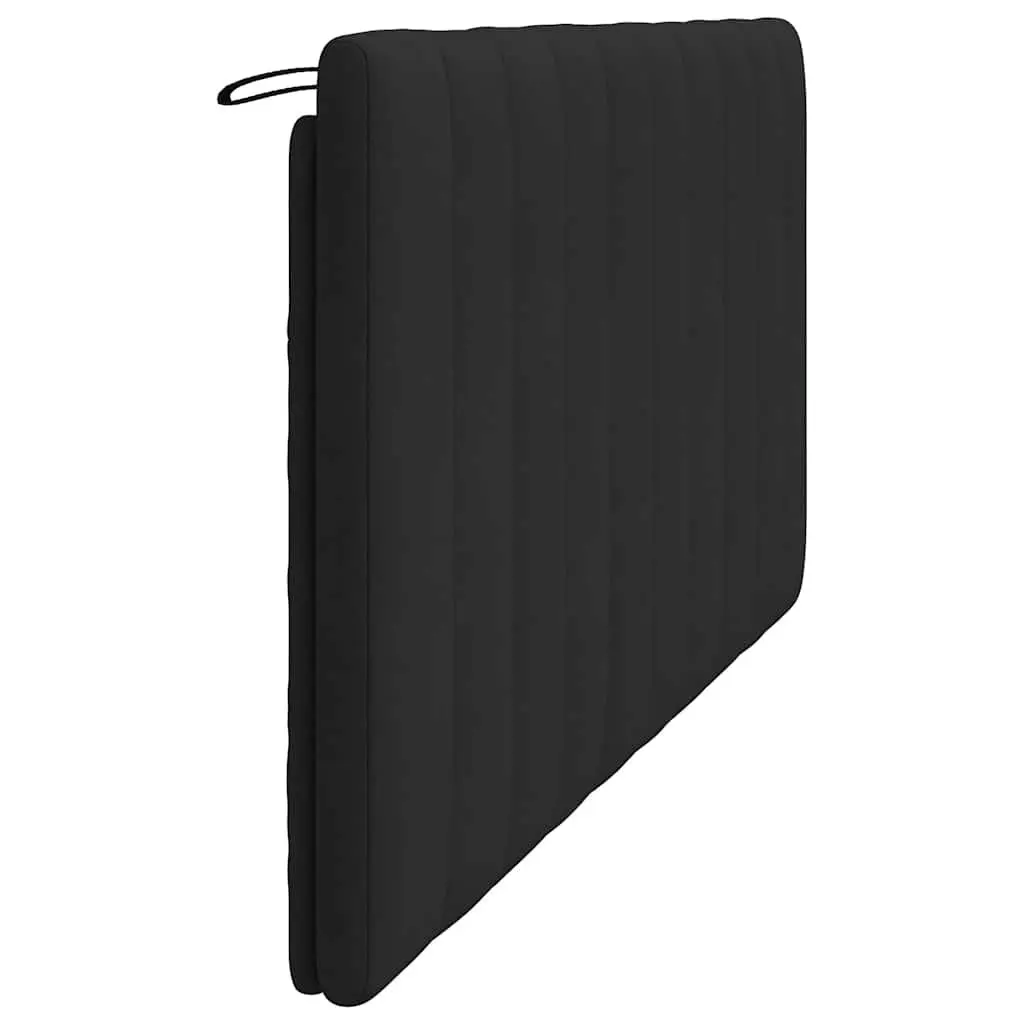 Headboard Cushion 180cm Black Velvet Wall Mounted Bed Pillow with Straps