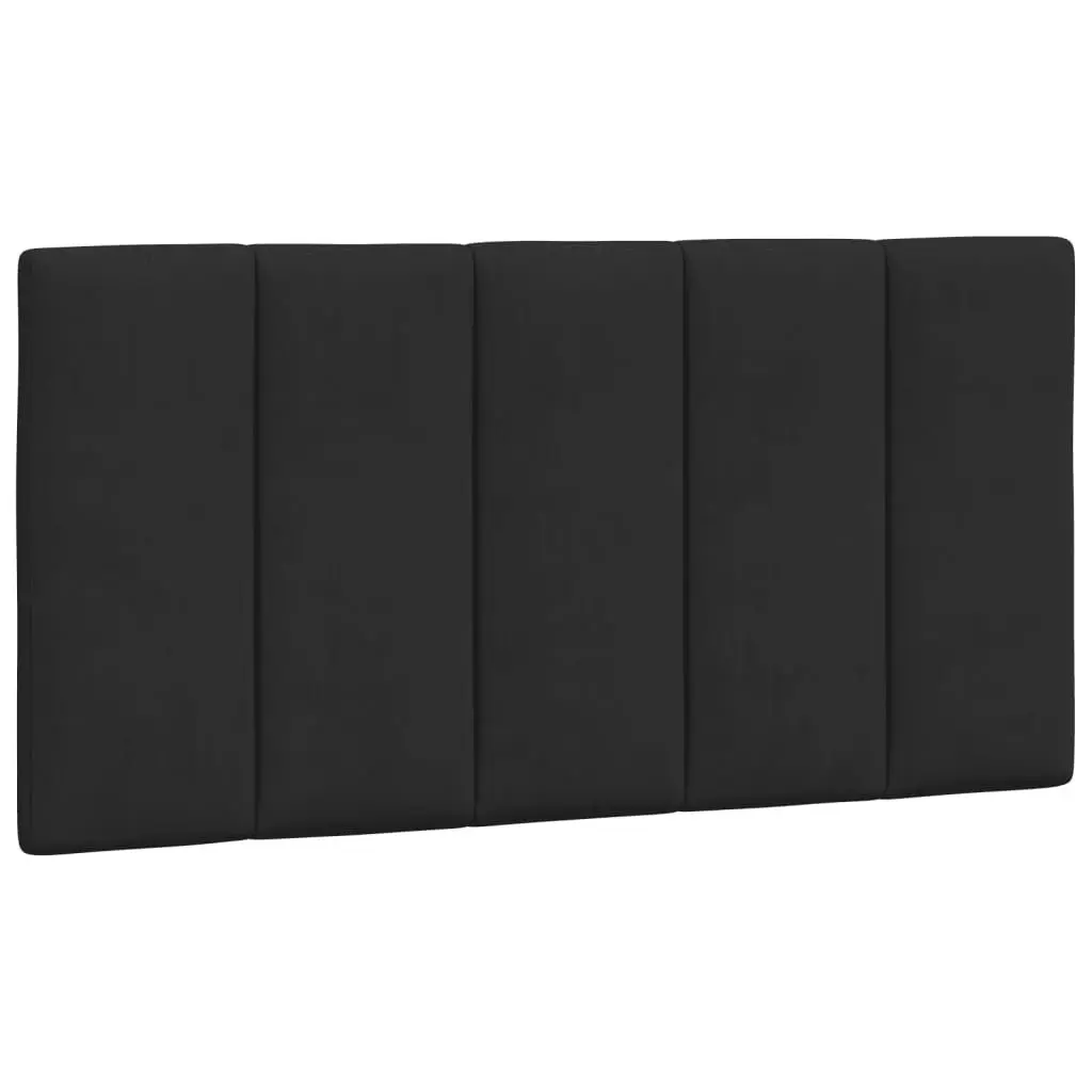 Headboard Cushion 107cm Black Velvet Soft Support for Bedroom Wall or Bed Frame