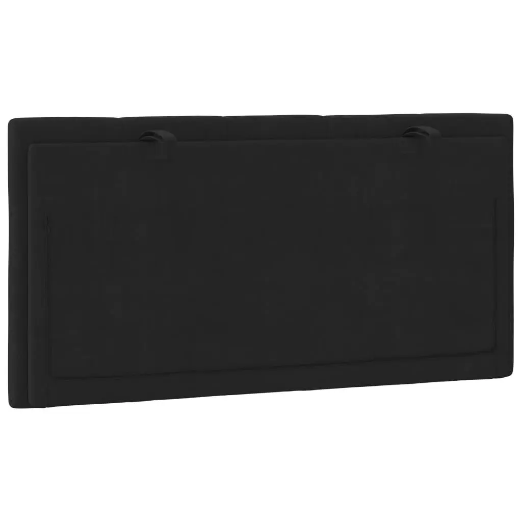 Headboard Cushion 107cm Black Velvet Soft Support for Bedroom Wall or Bed Frame