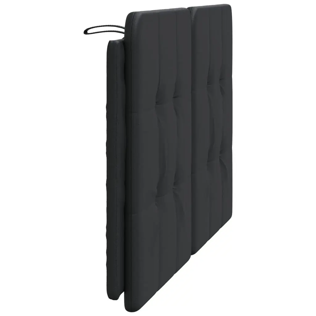 Headboard Cushion 137cm Black Faux Leather Foam Padded Wall Mounted