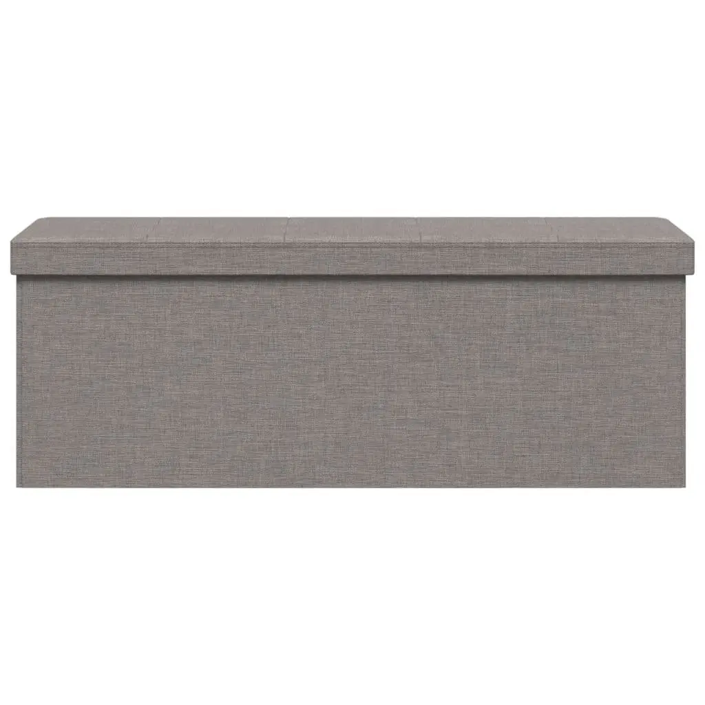 Storage Bench Foldable Grey Upholstered Seat Box Multi-Purpose for Entryway Hallway Living Room