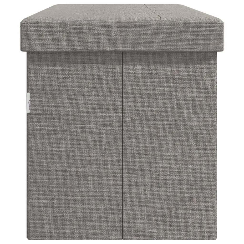 Storage Bench Foldable Grey Upholstered Seat Box Multi-Purpose for Entryway Hallway Living Room