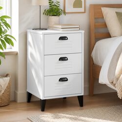 Stylish White Nightstand for Bedroom and Living Room