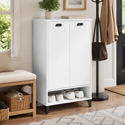 Enhance Your Space with a White Engineered Wood Shoe Cabinet