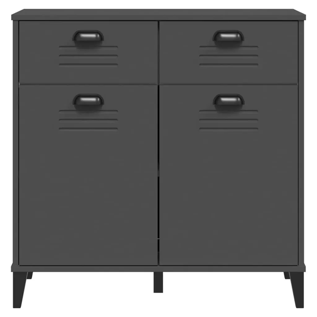 Sideboard Industrial Design Anthracite Grey Storage Cabinet Buffet Hallway