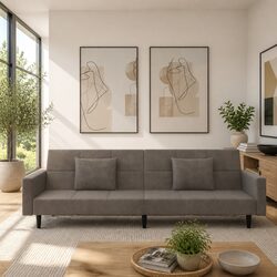Convertible Grey Velvet Day Bed for a Stylish Home