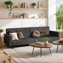 Grey Velvet Sofa Bed for Guest Comfort