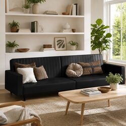 Convertible Black Sofa Bed: Enhance Your Living Space