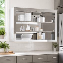 Stainless Steel Kitchen Wall Cabinet with Shelves for Food Storage Commercial